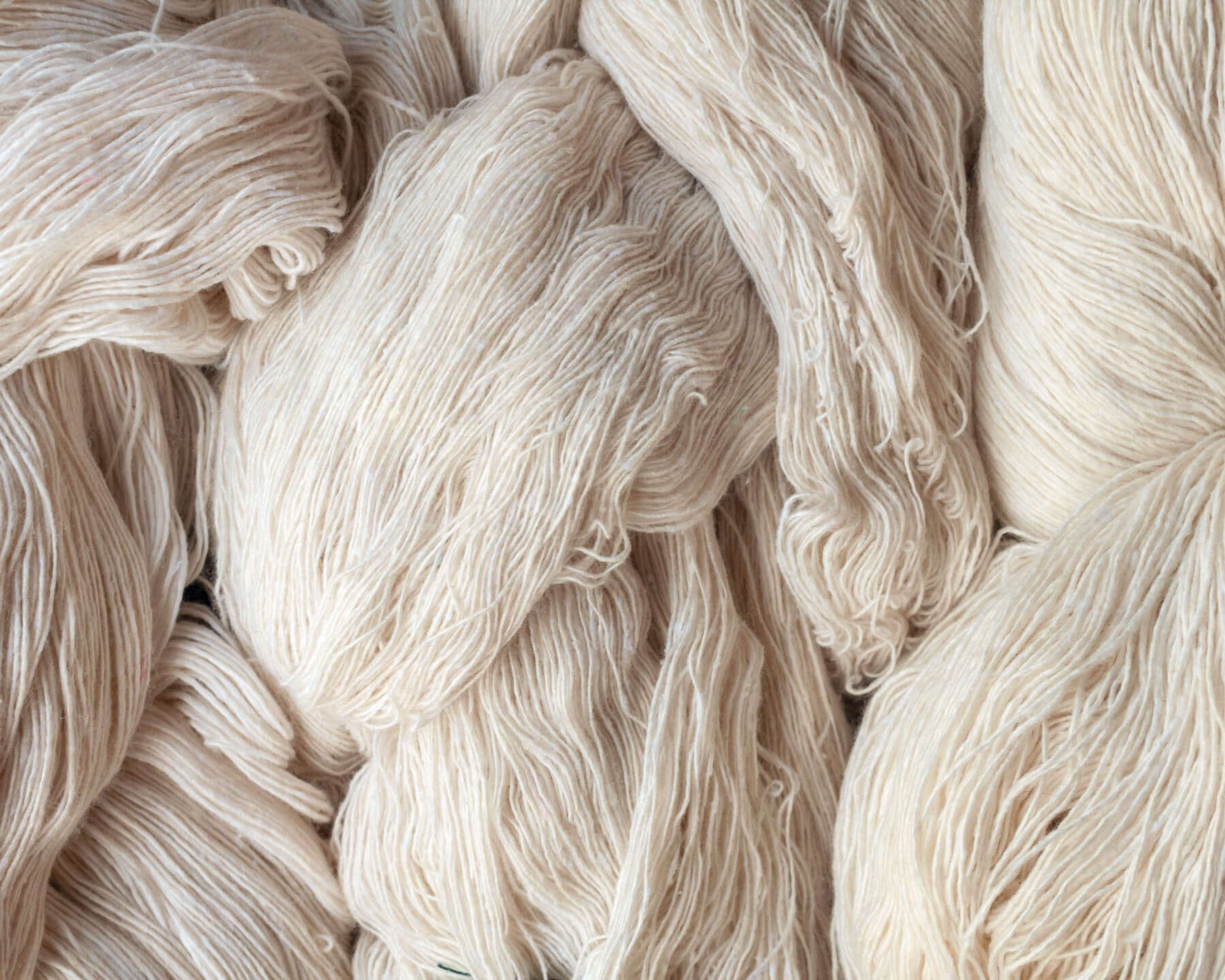 Raw cotton yarn