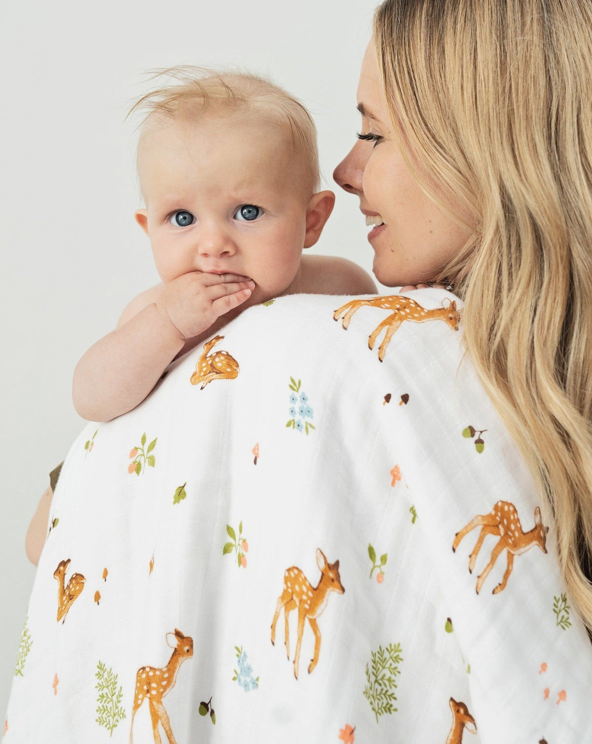 Organic cotton muslin square cloths - Fawn.