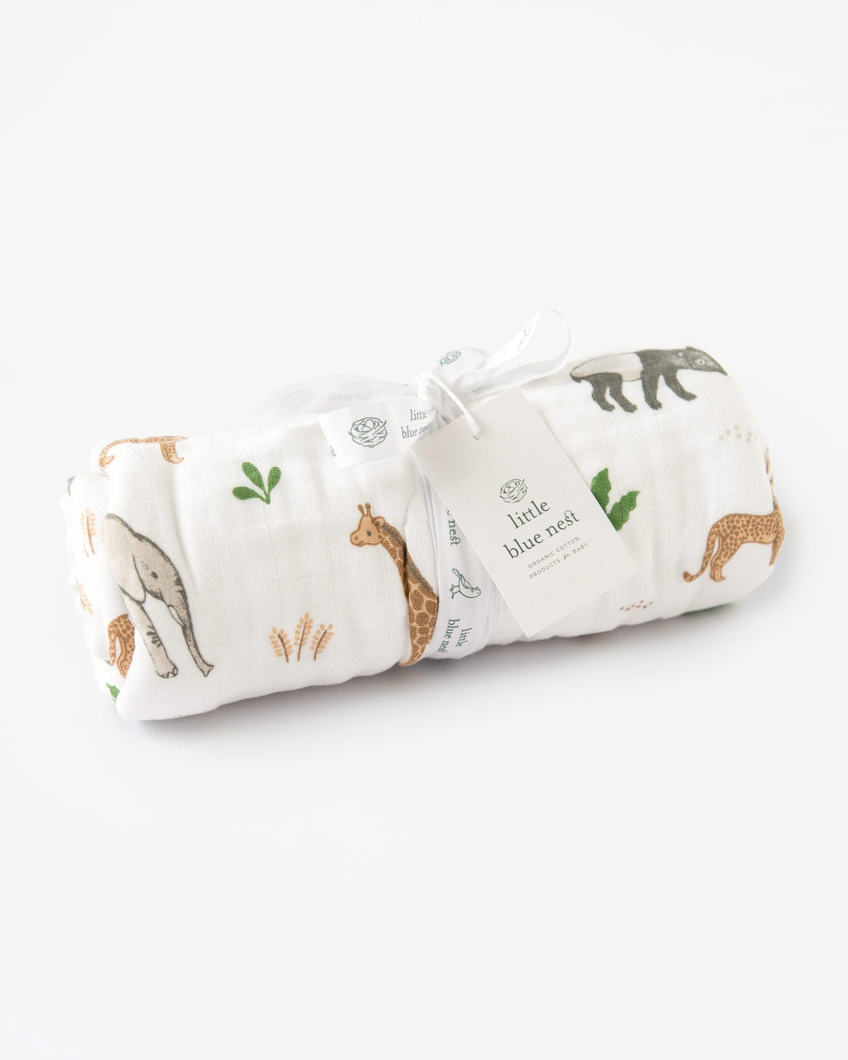 Organic cotton musling baby safari pattern sleeping bag 1.5 tog 6 to 18 months
