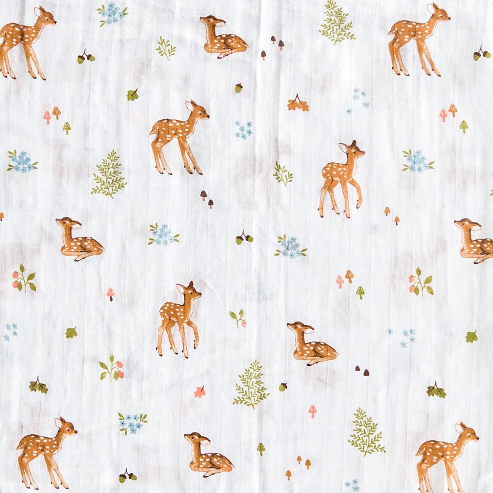 Fawn deer organic cotton muslin