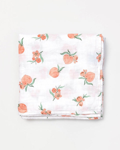 Swaddle Blanket Organic Cotton Muslin - Peach