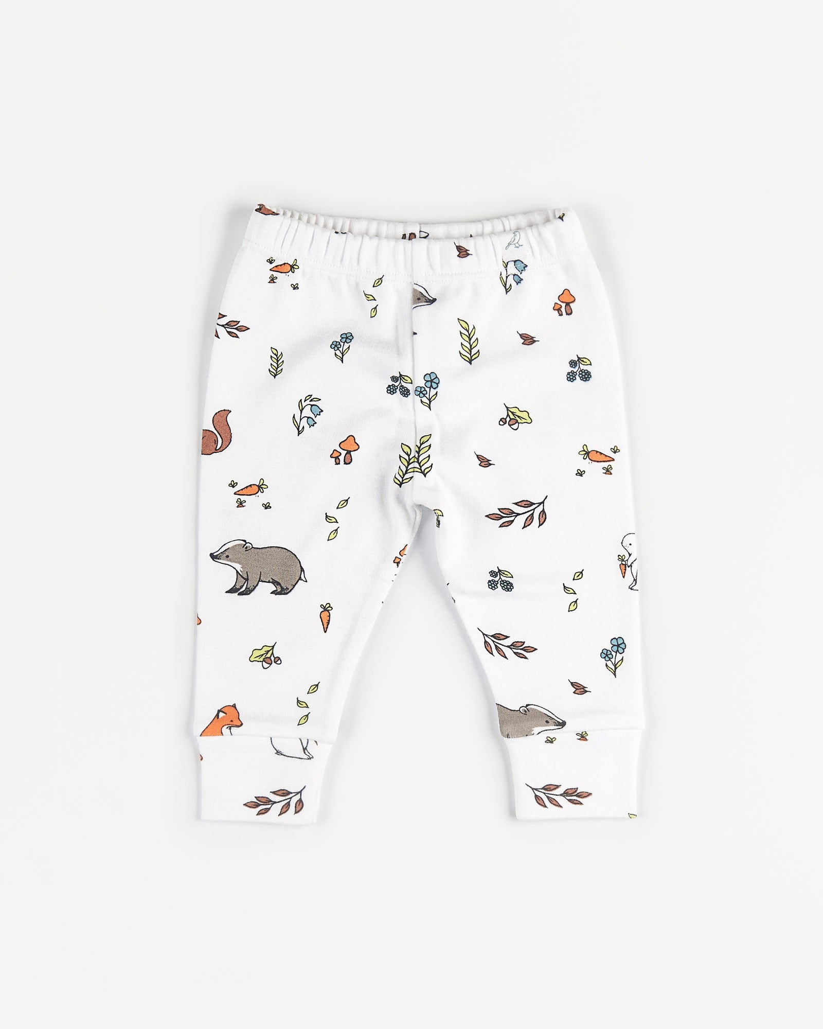 Organic cotton baby leggings Woodland